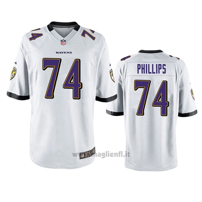 Maglia NFL Game Baltimore Ravens Tyre Phillips Bianco